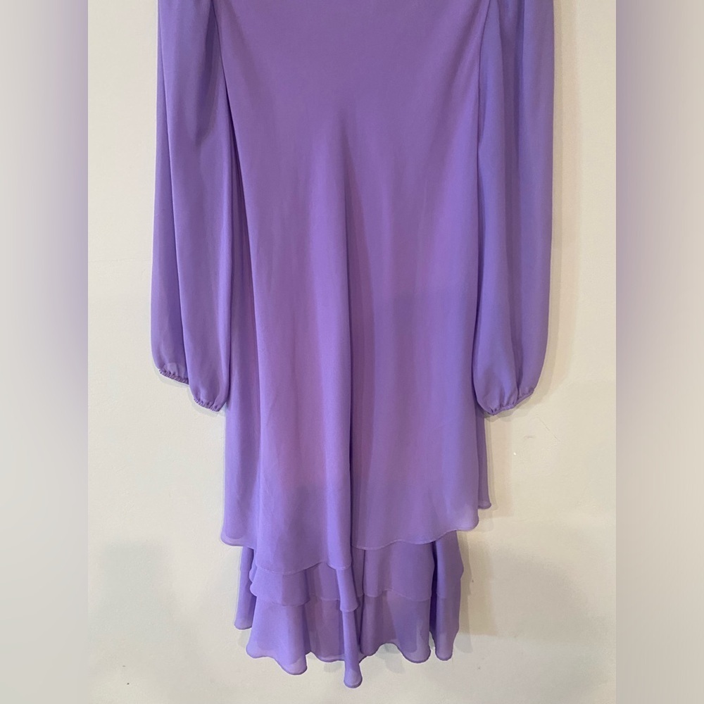 John’s Girl - Purple Tired ruffle midi dress - Picture 3 of 11